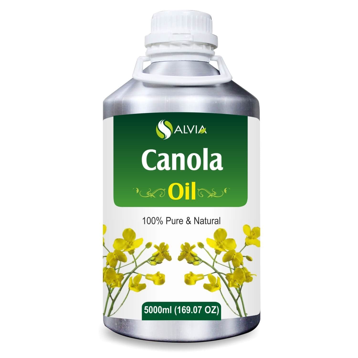 Salvia Natural Carrier Oils 5000ml Canola Oil ( Brassica napus)100% Natural Pure Carrier Oil